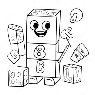 Page A Colorier Numberblocks 8 Colores En Action 67163-55422