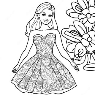 Page A Colorier Chelsea Barbie En Robe Scintillante 67273-55510