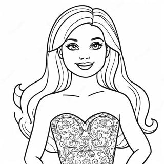 Page A Colorier Chelsea Barbie En Robe Scintillante 67273-55511