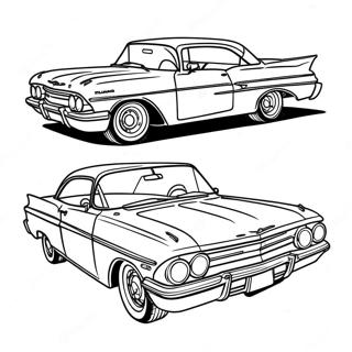 Page A Colorier De La Voiture Classique Chevy Impala 67392-55602