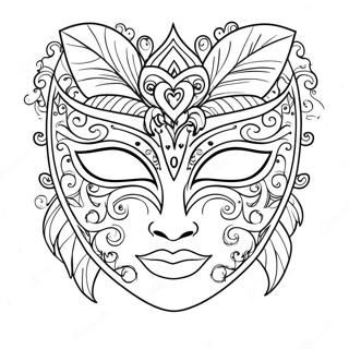 Masque De Mascarade Pages À Colorier