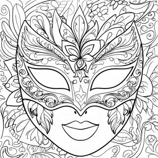 Page A Colorier Du Masque De Bal Masque 67432-55666