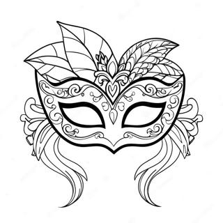 Page A Colorier Du Masque De Bal Masque 67432-55667