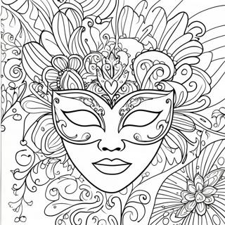 Page A Colorier Du Masque De Bal Masque 67432-55668