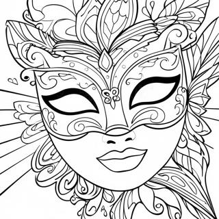 Masque De Mascarade Pages À Colorier