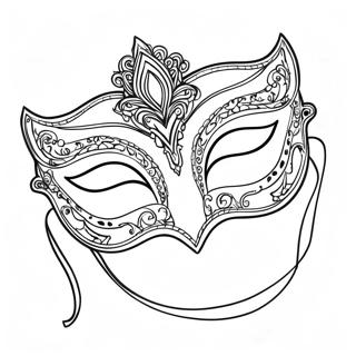 Page A Colorier Du Masque De Bal Masque Elegant 67433-55622