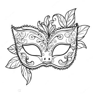 Page A Colorier Du Masque De Bal Masque Elegant 67433-55623