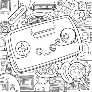 Page A Colorier De Manette De Jeu Retro 67443-55649