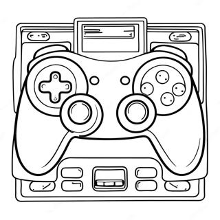 Page A Colorier De Manette De Jeu Retro 67443-55651