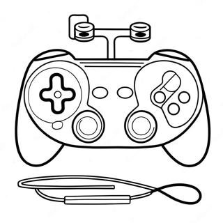 Page A Colorier De Manette De Jeu Retro 67443-55652