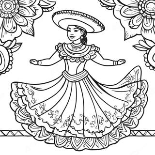 Page A Colorier De Danseur Folklorique 67452-55654