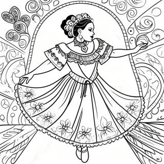 Page A Colorier De Danseur Folklorique Vibrant En Costume Traditionnel 67453-55670