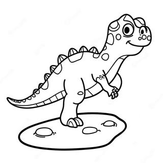 Page A Colorier De Lempreinte De Dinosaure Coloree 67503-55688