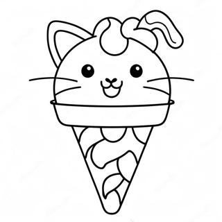 Page A Colorier Chat Dans Un Cornet De Glace 67602-55770