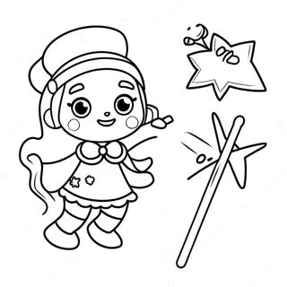 Page A Colorier De Mignons Magic Mixies Avec Baguettes Etincelantes 6765-5504