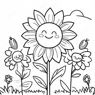 Page A Colorier Jardin De Tournesols Relaxant 67673-55834