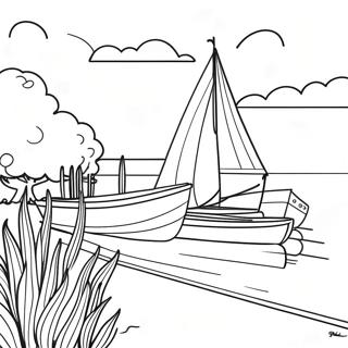 Page A Colorier Paysage De La Baie De Chesapeake 67703-55850