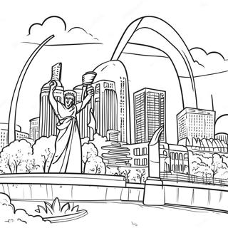 Page A Colorier Skyline De St Louis 67792-55906