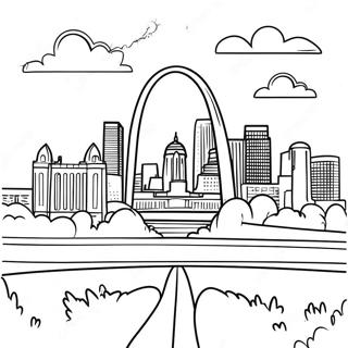 Page A Colorier Skyline De St Louis 67792-55907