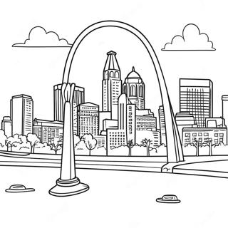 Page A Colorier Skyline De St Louis 67792-55908