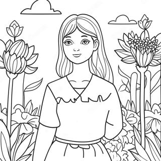 Page A Colorier Chanson De Daria Dans Un Beau Jardin 67813-55939