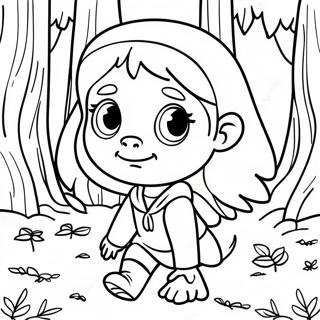 Page A Colorier De Masha Aventureuse Dans La Foret 6785-5517