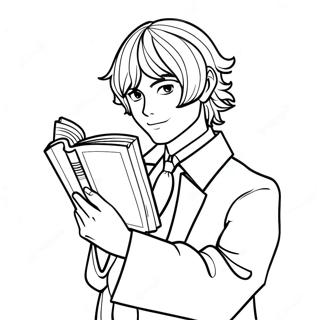 Page A Colorier Dazai Avec Un Livre 67883-55989