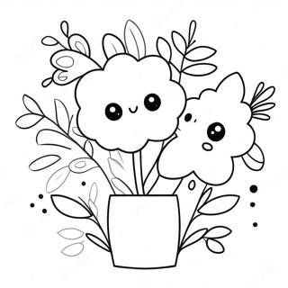 Fleur Kawaii Pages À Colorier