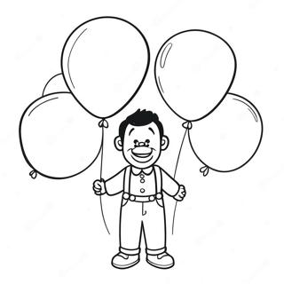 Page A Colorier De Peter Avec Des Ballons Colores 67933-56031