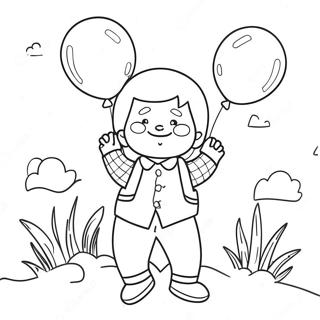 Page A Colorier De Peter Avec Des Ballons Colores 67933-56032