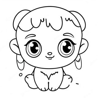 Page A Colorier De Kawaii Chan Mignonne Avec De Grands Yeux 67943-56085