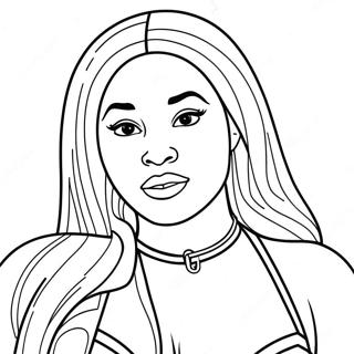 Megan Thee Stallion Pages À Colorier