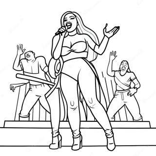 Page A Colorier De Megan Thee Stallion En Performance Sur Scene 67963-56055