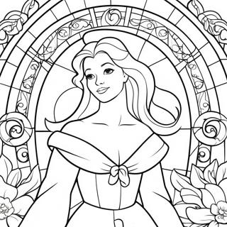 Page A Colorier Belle En Vitrail Enchanteresse 67973-56099