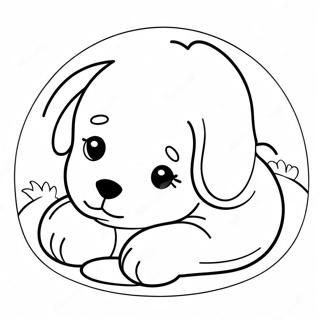 Page A Colorier De Chiot Endormi 68052-56118