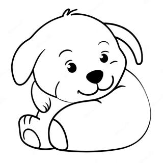 Page A Colorier De Chiot Endormi 68052-56119