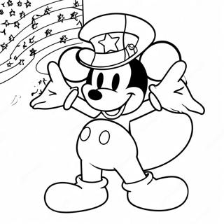 Page A Colorier Mickey Celebration Du 4 Juillet 68132-56194