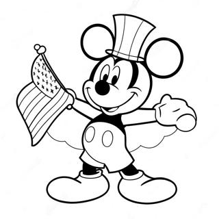 Page A Colorier Mickey Celebration Du 4 Juillet 68132-56196