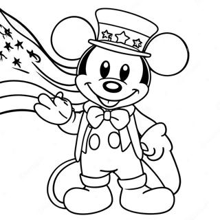 Page A Colorier Mickey En Tenue Patriotique 68133-56199