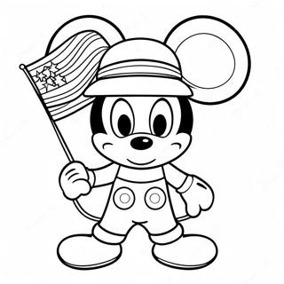 Page A Colorier Mickey En Tenue Patriotique 68133-56200