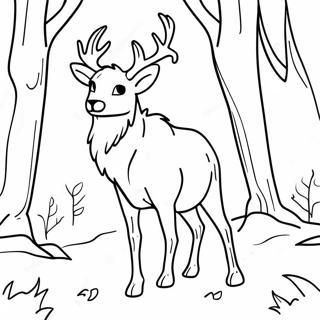 Page A Colorier Wendigo Effrayant Dans La Foret 68163-56230