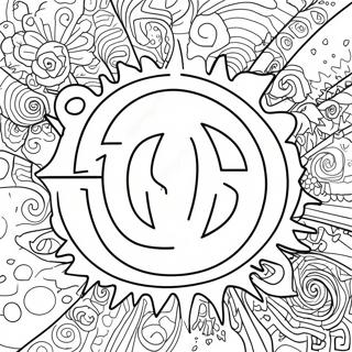 Page A Colorier Logo Blink 182 68182-56236