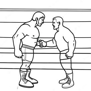 Page A Colorier De Laffrontement Epique Des Lutteurs Wwe 68193-56241