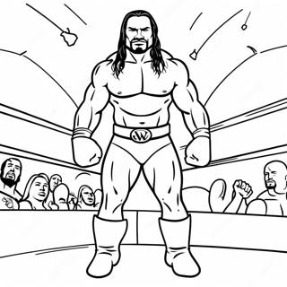 Page A Colorier De Laffrontement Epique Des Lutteurs Wwe 68193-56242