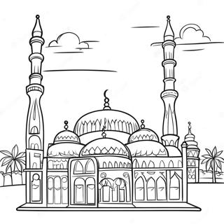 Belle Mosquee Avec Minarets Page A Colorier 68203-56258