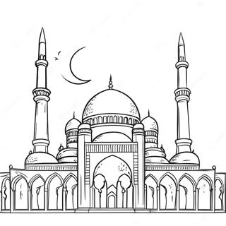 Belle Mosquee Avec Minarets Page A Colorier 68203-56259