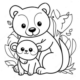 Page A Colorier De Maman Et Bebe Animaux Calins 68233-56274