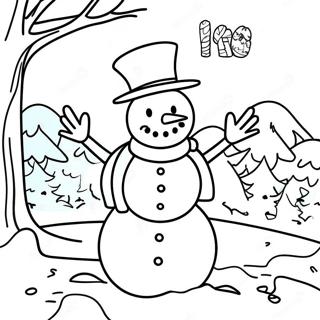 Premier Jour De L'hiver Pages À Colorier