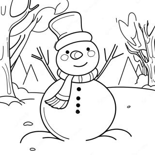 Page A Colorier Du Bonhomme De Neige Du Premier Jour De Lhiver 68252-56286