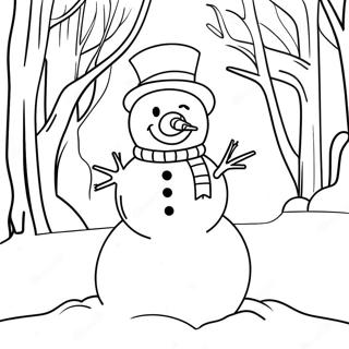 Page A Colorier Du Bonhomme De Neige Du Premier Jour De Lhiver 68252-56287